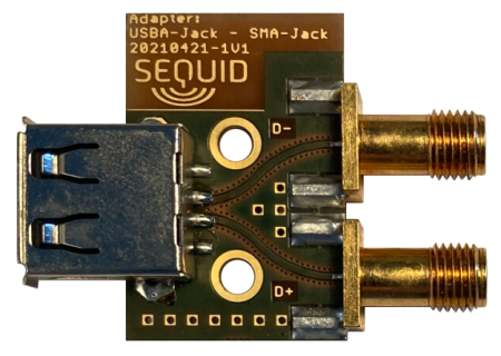 USB-A Buchse auf SMA Adapter.